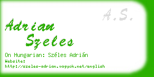 adrian szeles business card